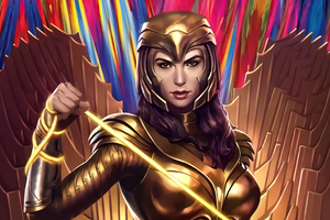 Injustice 2 Wonder Woman Gold Suit 4k