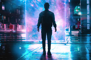 Into The Galaxy Portal 4k (2560x1024) Resolution Wallpaper
