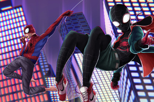 Into The SpiderVerse Art (1600x900) Resolution Wallpaper