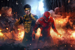 Invincible X Spider Man (1280x720) Resolution Wallpaper