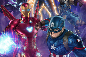 Iron Man And Captain America Art (1336x768) Resolution Wallpaper