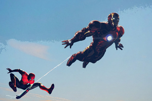 Iron Man And Spider Man (1920x1080) Resolution Wallpaper