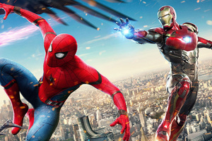 Iron Man And Spiderman In Spiderman Homecoming 4k Hd Wallpaper