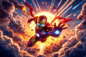 Iron Man Anime Style (2560x1080) Resolution Wallpaper