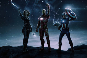 Iron Man Captain America And Black Widow 4k (1400x900) Resolution Wallpaper