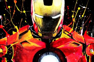Iron Man Color Paint Art Wallpaper