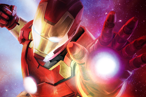 Iron Man Colorful Art (320x240) Resolution Wallpaper