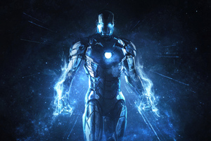 Iron Man From Dark Galaxy (1366x768) Resolution Wallpaper