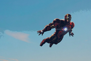 Iron Man In Sky (1920x1080) Resolution Wallpaper