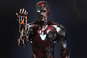 Iron Man Infinity Gauntlet 4k Art