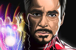 Iron Man Infinity Gauntlet Art (1366x768) Resolution Wallpaper