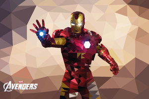 Iron Man Low Poly 4k Artwork (320x240) Resolution Wallpaper