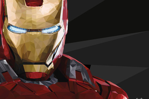 Iron Man Low Poly (3840x2400) Resolution Wallpaper