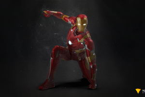 Iron Man Making Artwork Wallpaper
