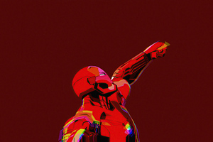 Iron Man Minimal Art 4k Wallpaper