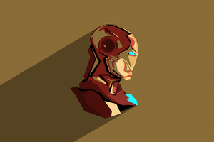Iron Man Minimal Artwork 5k Wallpaper