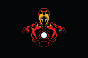 Iron Man Minimal Design (320x240) Resolution Wallpaper