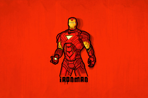 Iron Man Minimals (1366x768) Resolution Wallpaper