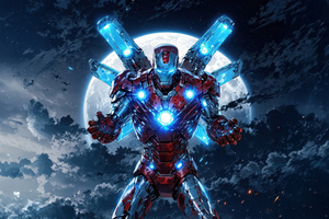 Iron Man Moonlight Strike (2880x1800) Resolution Wallpaper