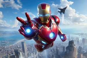 Iron Man Sky High Adventure (1600x900) Resolution Wallpaper