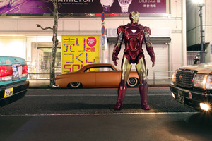 Iron Man Standing On Street 4k Wallpaper