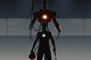 Iron Man Suit In Making Wallpaper
