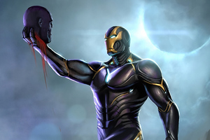 Iron Man Thanos Head (320x240) Resolution Wallpaper