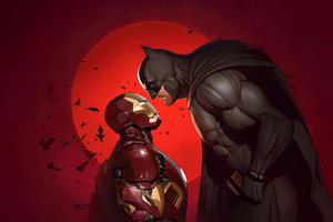 Iron Man Vs Batman Ultimate Showdown (1600x900) Resolution Wallpaper