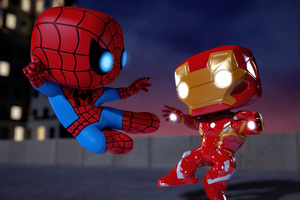 Iron Man Vs Spiderman Spellbound Animated Movie Wallpaper