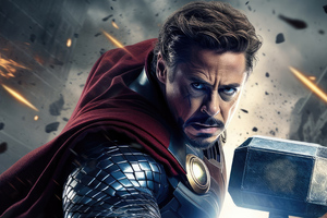 Iron Man With Thor Hammer 4k (1600x900) Resolution Wallpaper
