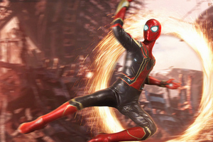 Iron Spider Coming Out Of Loop 5k (1280x800) Resolution Wallpaper