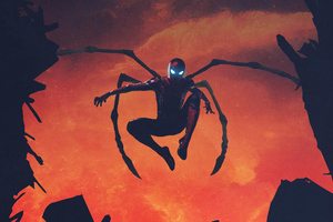 Iron Spider Man (1360x768) Resolution Wallpaper