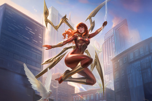 Iron Spider Mary Jane (2560x1024) Resolution Wallpaper