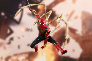 Iron Spiderman Suit 4k Wallpaper