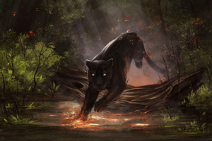 Jaguar Black Cat (2048x1152) Resolution Wallpaper