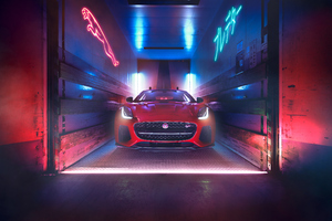 Jaguar F Type 2018 Front View 4k Wallpaper