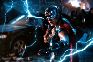 Jane Becomes Mighty Thor Wallpaper
