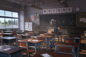 Japanese Classroom 4k (1336x768) Resolution Wallpaper