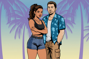Jason And Lucia Gta 6 Game (2560x1024) Resolution Wallpaper