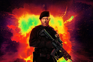 Jason Statham As Lee Christmas In The Expendables 4 (2560x1080) Resolution Wallpaper