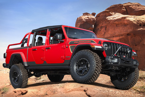 Jeep Red Bare Gladiator Rubicon 2021 Wallpaper