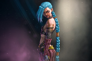 Jinx Arcane Paint Artwork (1280x800) Resolution Wallpaper