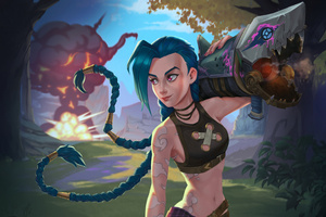 Jinx Collide (2560x1024) Resolution Wallpaper