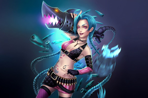 Jinx The Loose Cannon Queen (2560x1080) Resolution Wallpaper