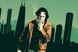 Joaquin Phoenix Smoking Fanart 4k