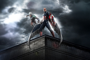 Joaquin Torres Falcon X Captain America (1152x864) Resolution Wallpaper