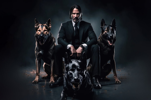 John Wick With Dogs 5k