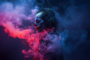 Joker Chaos In A Purple Suit (1366x768) Resolution Wallpaper