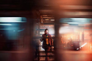 Joker Coming Out Of Train Wallpaper