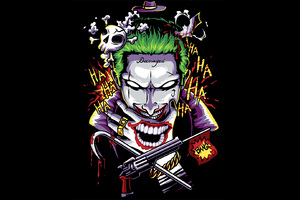 Joker Damage Art Wallpaper